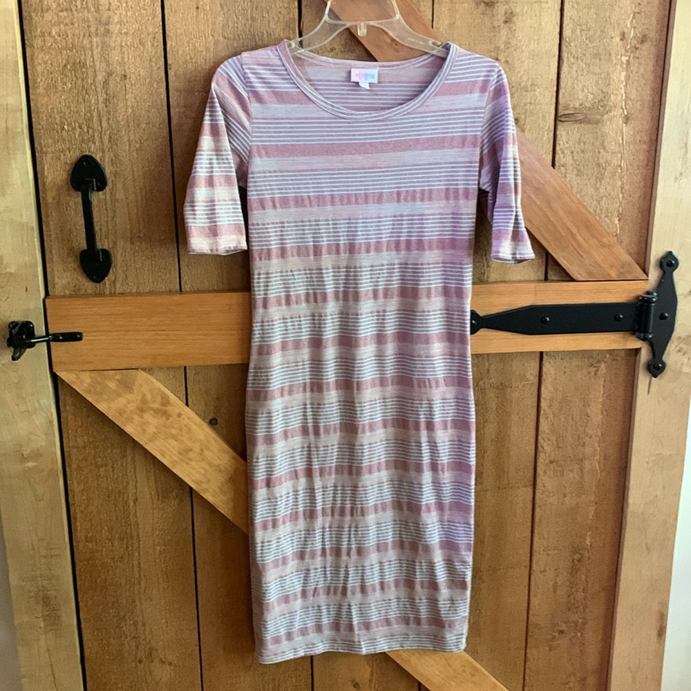 Woman’s LULAROE Midi Pencil Dress Rounded neckline Short Sleeve S Size Small